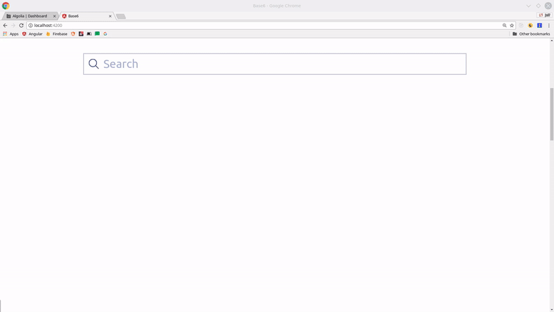 Demo of Algolia instantsearch with Firebase Cloud Firestore