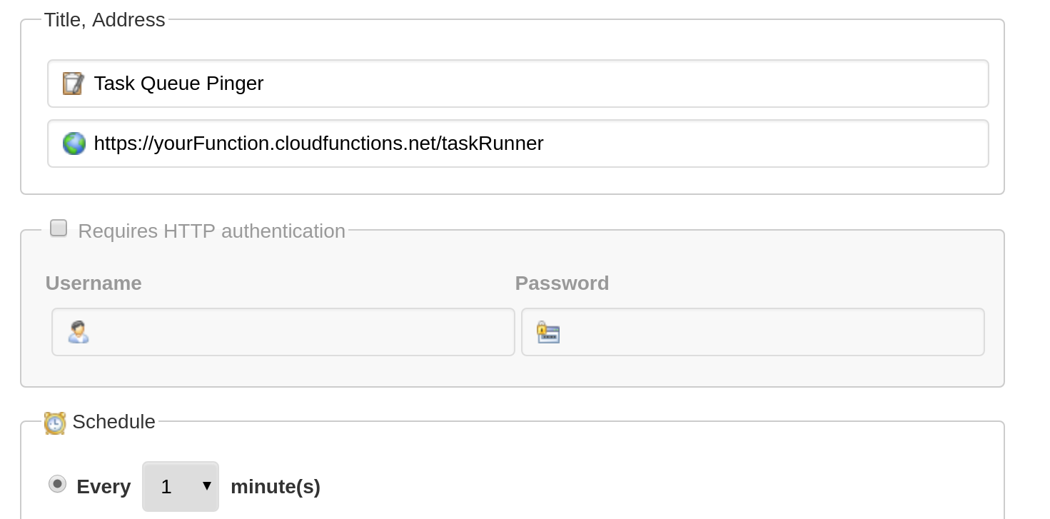 Using cronjobs to build a task queue in Firebase