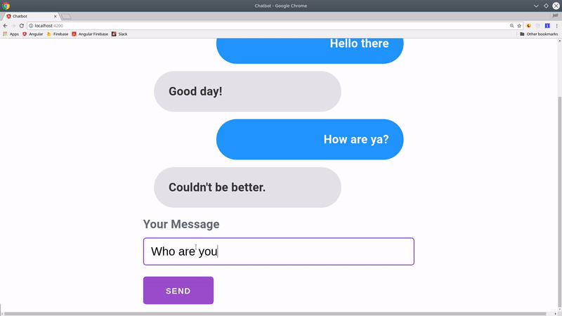 angular chatbot demo with DialogFlow