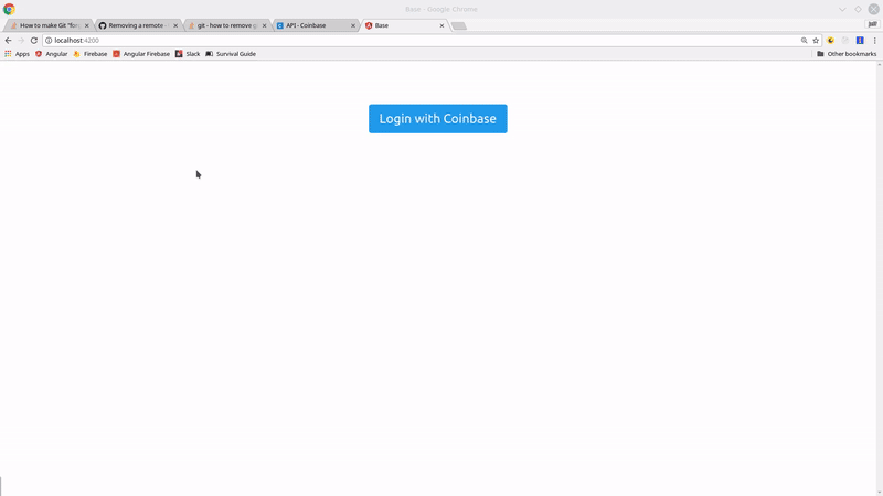 Logging in as a Firebase user with Coinbase connect OAuth