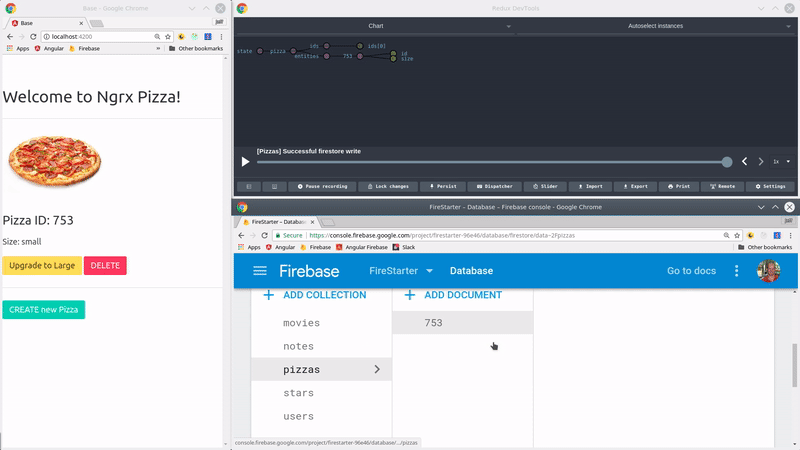 ngrx with firestore as persistent backend database