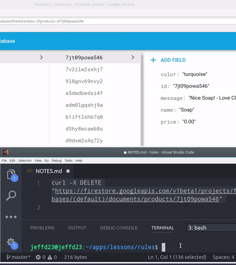 Hacking firestore from the command line