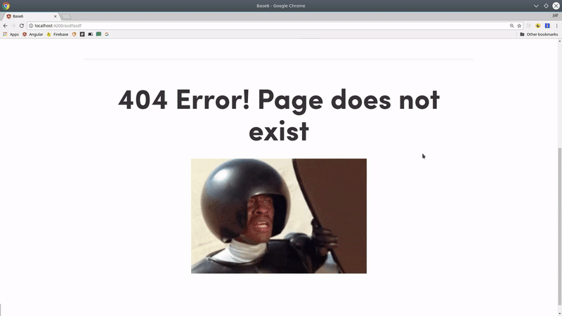 A router 404 page demo in Angular 6